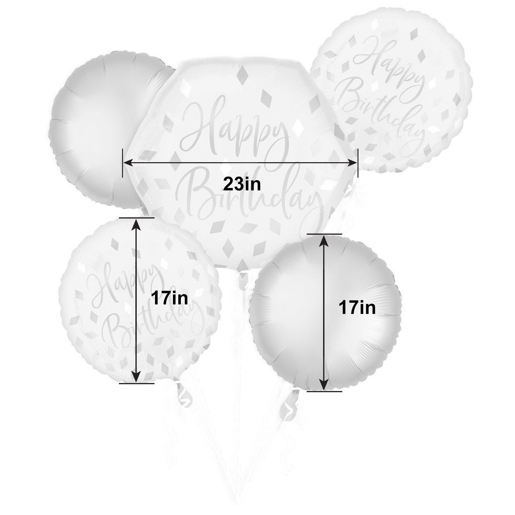 Premium Blush Birthday Foil Balloon Bouquet, 7pc